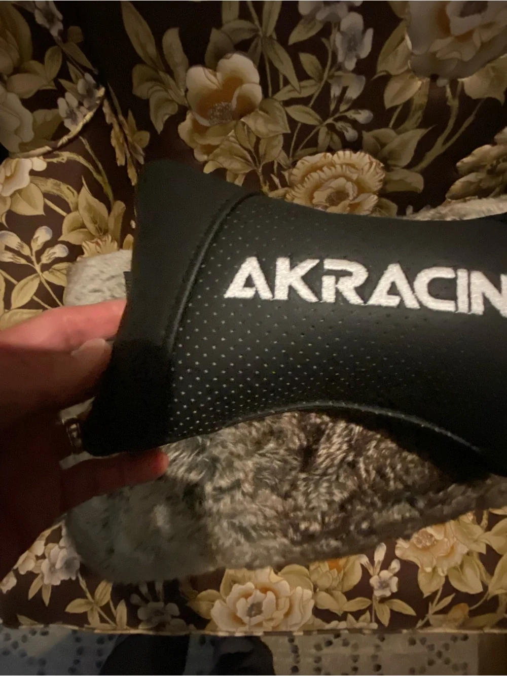 AK Racing Black Gaming Pillow NWOT